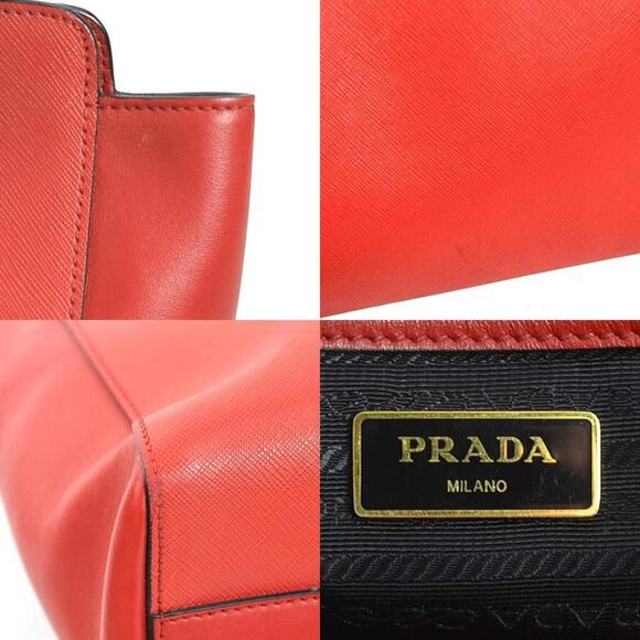 PRADA Red Leather Shoulder Bag - Picture 5 of 5